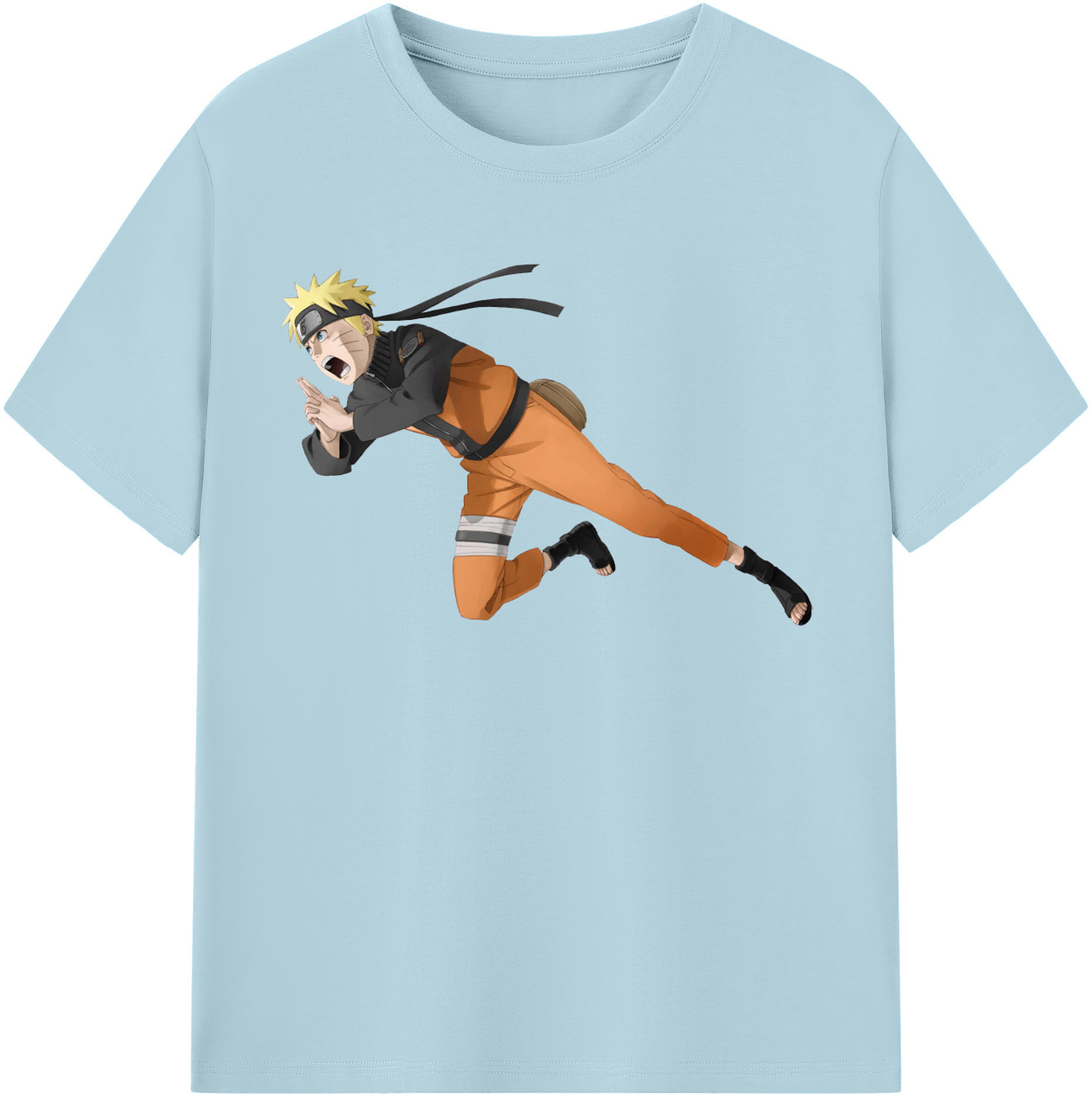 （画像用） NARUTO -ナルト- うずまき ナルト Uzumaki Naruto 綿100％半袖Tシャツ（フロントプリント）